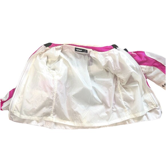 Fly Racing CoolPro II Pink Biker Padded Motorcycle Jacket W/ Zip Out Liner - Picture 6 of 8